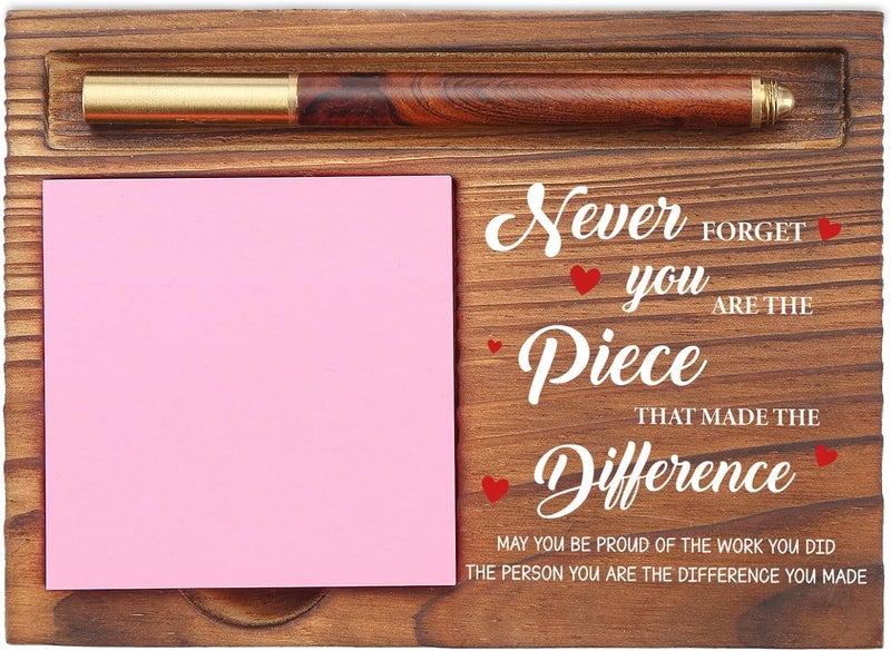 EFFJNSG Thank You Gifts for Coworkers, Appreciation Gifts for Leaders, Recognition Goodbye Leaving Gifts for Boss Employee, Never Forget You are The Piece Desk Self-Stick Note Pad Holders EDP06 - Image 1